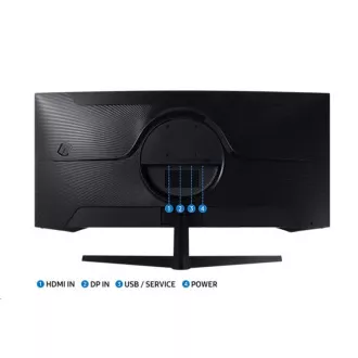 SAMSUNG MT LED LCD Gaming Monitor 34" Odyssey G55T -prohnutý, VA, 3440x1440, 1ms, 165Hz, HDMI, DisplayPort