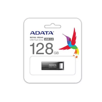 ADATA Flash Disk 128GB UR340, USB 3.2 Dash Drive, kov lesklá černá ADATA Flash Disk 128GB UR340, USB 3.2 Dash Drive, kov lesklá černá
