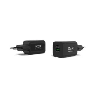 PORT síťová nabíječka pro USB-C a USB-A, 45 W, černá PORT síťová nabíječka pro USB-C a USB-A, 45 W, černá