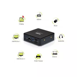 PORT dokovací stanice 8v1 USB-C, USB-A, dual video, HDMI, Ethernet, audio, USB 3.0 PORT dokovací stanice 8v1 USB-C, USB-A, dual video, HDMI, Ethernet, audio, USB 3.0