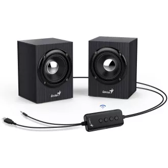 GENIUS repro SP-HF385BT, 2.0, Bluetooth 5.0, 4W, dřevěné, černé GENIUS repro SP-HF385BT, 2.0, Bluetooth 5.0, 4W, dřevěné, černé