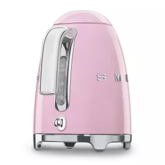 Smeg KLF03PKEU rychlovarná konvice, 1, 7 l (7 šálků), 2400 W, styl 50. let, růžová Smeg KLF03PKEU rychlovarná konvice, 1, 7 l (7 šálků), 2400 W, styl 50. let, růžová