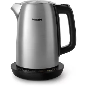 Philips HD9359/90 rychlovarná konvice, 1.7 l, 2200 W, regulace teploty, černá / stříbrná Philips HD9359/90 rychlovarná konvice, 1.7 l, 2200 W, regulace teploty, černá / stříbrná