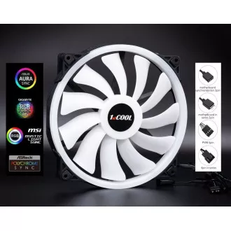 1stCOOL Ventilátor AURA EVO, 200mm, ARGB 1stCOOL Ventilátor AURA EVO, 200mm, ARGB