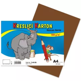 Kreslící karton A4/180g 50 listů hnědý Kreslící karton A4/180g 50 listů hnědý
