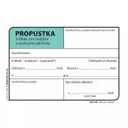 Tiskopis Propustka A7 100 listů OPTYS