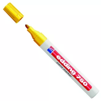 Popisovač Edding 750 lakový žlutý válcový hrot 2-4mm Popisovač Edding 750 lakový žlutý válcový hrot 2-4mm