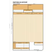 Tiskopis Faktura za hotové A5 samopropis číslovaná 2x50 listů OPTYS