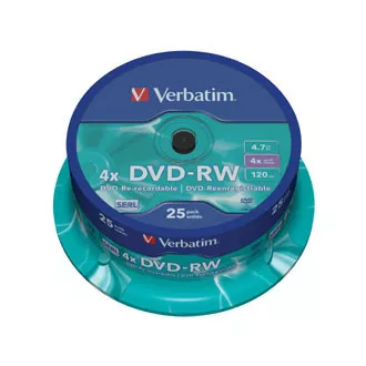 VERBATIM DVD-RW(25-pack)Spindle/4x/4.7GB VERBATIM DVD-RW(25-pack)Spindle/4x/4.7GB