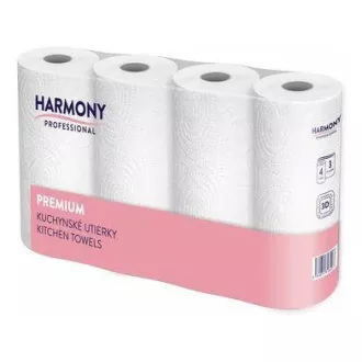 Utěrky papírové kuchyňské 3vrs. 4ks Harmony Utěrky papírové kuchyňské 3vrs. 4ks Harmony