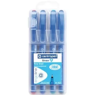 Popisovač Centropen 4621/4 F Liner 4 barvy 0,3mm Popisovač Centropen 4621/4 F Liner 4 barvy 0,3mm
