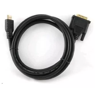 GEMBIRD Kabel HDMI - DVI 1, 8m (M/M, DVI-D, Single Link, zlacené kontakty, stíněný) GEMBIRD Kabel HDMI - DVI 1, 8m (M/M, DVI-D, Single Link, zlacené kontakty, stíněný)