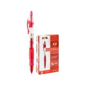 Gelové pero MG AGPb02372 0,5mm červené tělo čiré Gelové pero MG AGPb02372 0,5mm červené tělo čiré