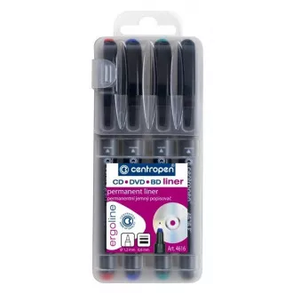 Popisovač Centropen 4616/4 F Liner CD/DVD/BD 4 barvy 0,6mm Popisovač Centropen 4616/4 F Liner CD/DVD/BD 4 barvy 0,6mm