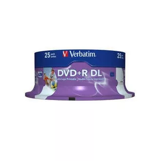 VERBATIM DVD+R(25-pack)/Spindle Double Layer 8X 8.5GB Inkjet Printable VERBATIM DVD+R(25-pack)/Spindle Double Layer 8X 8.5GB Inkjet Printable