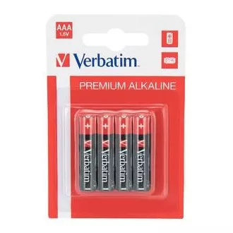 VERBATIM Alkalické baterie AAA, 4 PACK, LR3 VERBATIM Alkalické baterie AAA, 4 PACK, LR3