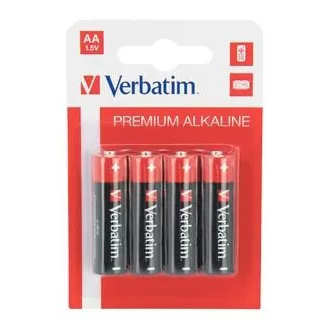 VERBATIM Alkalické baterie AA, 4 PACK, LR6 VERBATIM Alkalické baterie AA, 4 PACK, LR6