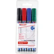 Popisovač Edding 250/4 na bílé tabule 4 barvy válcový hrot 1,5-3mm plnitelný