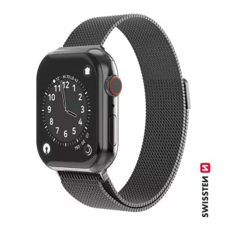 BAND APP.W.KNITTED 38-40 mm BK SWISSTEN BAND APP.W.KNITTED 38-40 mm BK SWISSTEN