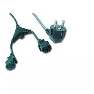 GEMBIRD Kabel napájecí 230V 2m 2 zástrčky (Y rozdvojka) GEMBIRD Kabel napájecí 230V 2m 2 zástrčky (Y rozdvojka)