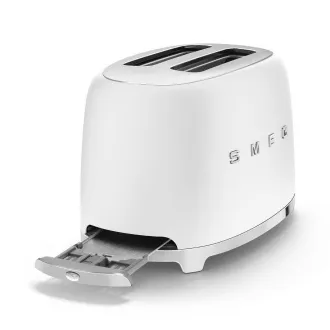 Smeg TSF01WHMEU toustovač / topinkovač, 2 toasty, 6 úrovní opékání, zásuvka na drobky, styl. 50. let, matně bílá Smeg TSF01WHMEU toustovač / topinkovač, 2 toasty, 6 úrovní opékání, zásuvka na drobky, styl. 50. let, matně bílá