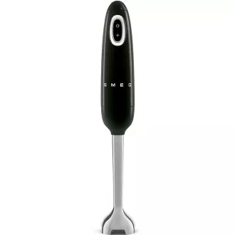 Smeg HBF11BLEU tyčový mixér, 700 W, 14850 RPM, turbo, 50\'s Style, protiskluzová rukojeť, černý Smeg HBF11BLEU tyčový mixér, 700 W, 14850 RPM, turbo, 50\'s Style, protiskluzová rukojeť, černý