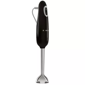 Smeg HBF11BLEU tyčový mixér, 700 W, 14850 RPM, turbo, 50\'s Style, protiskluzová rukojeť, černý Smeg HBF11BLEU tyčový mixér, 700 W, 14850 RPM, turbo, 50\'s Style, protiskluzová rukojeť, černý
