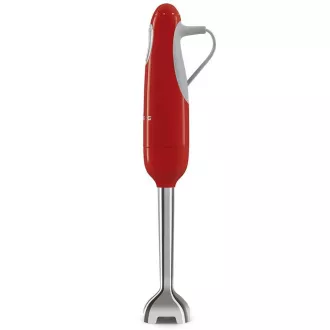 Smeg HBF11RDEU tyčový mixér, 700 W, 14850 RPM, turbo, 50\'s Style, protiskluzová rukojeť, červený Smeg HBF11RDEU tyčový mixér, 700 W, 14850 RPM, turbo, 50\'s Style, protiskluzová rukojeť, červený