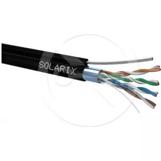 Instalační kabel Solarix venkovní FTP, Cat5E, drát, PE, samonosný, cívka 305m SXKD-5E-FTP-PE-SAM Instalační kabel Solarix venkovní FTP, Cat5E, drát, PE, samonosný, cívka 305m SXKD-5E-FTP-PE-SAM
