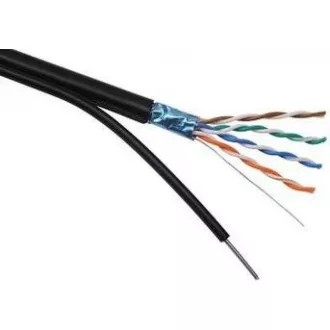 Instalační kabel Solarix venkovní FTP, Cat5E, drát, PE, samonosný, cívka 305m SXKD-5E-FTP-PE-SAM Instalační kabel Solarix venkovní FTP, Cat5E, drát, PE, samonosný, cívka 305m SXKD-5E-FTP-PE-SAM