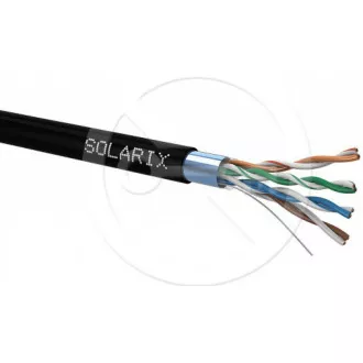 Instalační kabel Solarix venkovní FTP, Cat5E, drát, PE, samonosný, cívka 305m SXKD-5E-FTP-PE-SAM Instalační kabel Solarix venkovní FTP, Cat5E, drát, PE, samonosný, cívka 305m SXKD-5E-FTP-PE-SAM