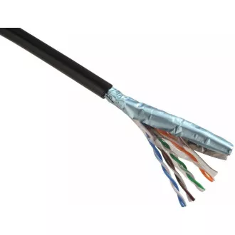 Instalační kabel Solarix venkovní FTP, Cat5E, drát, PE, box 305m SXKD-5E-FTP-PE
