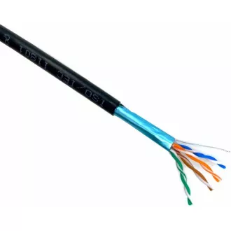 Instalační kabel Solarix venkovní FTP, Cat5E, drát, PE, box 305m SXKD-5E-FTP-PE