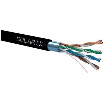 Instalační kabel Solarix venkovní FTP, Cat5E, drát, PE, box 305m SXKD-5E-FTP-PE