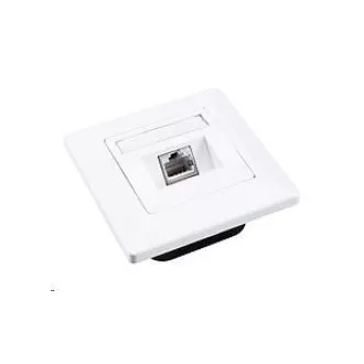 Solarix Zásuvka CAT6 STP 1 x RJ45 pod omítku bílá SX9-1-6-STP-WH Solarix Zásuvka CAT6 STP 1 x RJ45 pod omítku bílá SX9-1-6-STP-WH