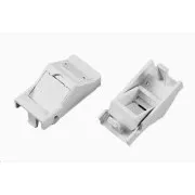 Modul neosazený 1x RJ45, 22, 5x45 mm s prachovkou úhlový