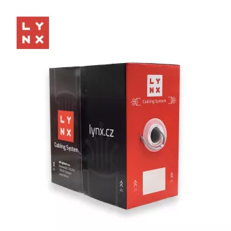 LYNX UTP kabel Cat5e, PVC (Eca), celoměděný, vnitřní, šedý, box 305m LYNX UTP kabel Cat5e, PVC (Eca), celoměděný, vnitřní, šedý, box 305m