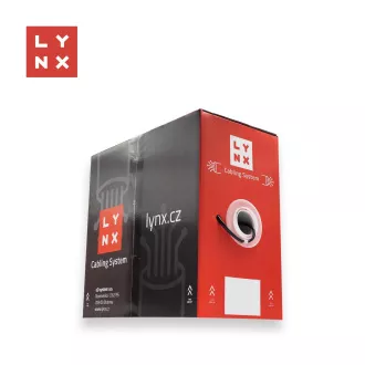 LYNX UTP kabel Cat5e, PE (Fca), celoměděný, venkovní, černý, box 305m LYNX UTP kabel Cat5e, PE (Fca), celoměděný, venkovní, černý, box 305m