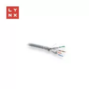LYNX SFTP kabel, Cat6a, LSZH, celoměděný, vnitřní, šedý, cívka 500m