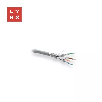LYNX SFTP kabel, Cat6a, LSZH, celoměděný, vnitřní, šedý, cívka 500m