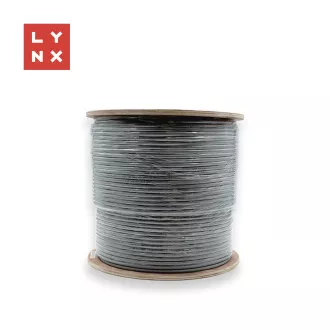 LYNX SFTP kabel, Cat6a, LSZH, celoměděný, vnitřní, šedý, cívka 500m