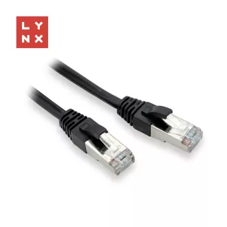 LYNX FTP patch kabel Cat5e PVC, CCA, 10m, černý LYNX FTP patch kabel Cat5e PVC, CCA, 10m, černý