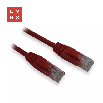 LYNX UTP patch kabel Cat5e, PVC, CCA, 15m, červený LYNX UTP patch kabel Cat5e, PVC, CCA, 15m, červený