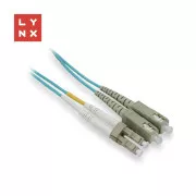 LYNX duplexní patch kabel MM, OM3, LC/SC, 50/125µm, 15m