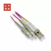 LYNX duplexní patch kabel MM, OM4, LC/SC, 50/125µm, 15m