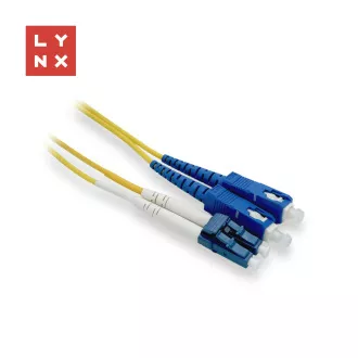 LYNX duplexní patch kabel SM, OS2, LC/SC, 9/125µm, 3m LYNX duplexní patch kabel SM, OS2, LC/SC, 9/125µm, 3m