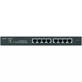 Zyxel GS1900-8 8-port Desktop Gigabit Web Smart switch: 8x Gigabit metal, IPv6, 802.3az (Green), fanless v2 Zyxel GS1900-8 8-port Desktop Gigabit Web Smart switch: 8x Gigabit metal, IPv6, 802.3az (Green), fanless v2
