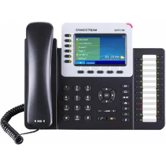 Grandstream GXP2160 [VoIP telefon - 6xSIP účet, HD audio, 5prog.tl. + 24 předvoleb, bluetooth, EHS, barevný LCD, 2x GLAN]