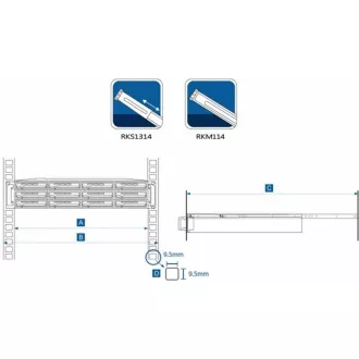 Synology RKM114 pevné ližiny pro RackStation RS422+, RS822+, RS822RP+, RS1221+, RS1619xs+, RX418 Synology RKM114 pevné ližiny pro RackStation RS422+, RS822+, RS822RP+, RS1221+, RS1619xs+, RX418
