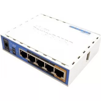 MikroTik hAP, 650MHz CPU, 64MB RAM, 5x LAN, integr. 2.4GHz Wi-Fi, WPS, vč. L4 MikroTik hAP, 650MHz CPU, 64MB RAM, 5x LAN, integr. 2.4GHz Wi-Fi, WPS, vč. L4